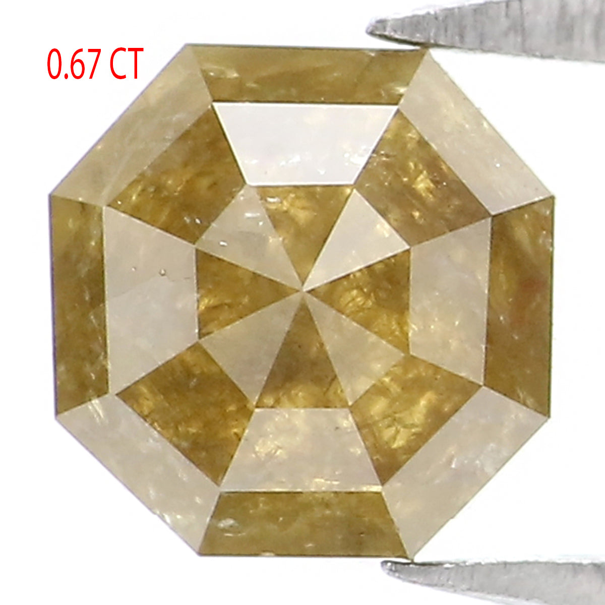 0.67 CT Natural Loose Octagon Diamond Yellow Color Octagon Cut Diamond 5.40 MM Natural Loose Yellow Diamond Octagon Rose Cut Diamond LQ9568