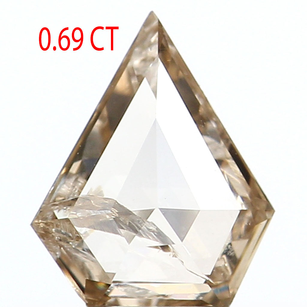 0.69 Ct Natural Loose Diamond, Shield Cut Diamond, Brown Color Diamond, Rose Cut Diamond, Real Rustic Diamond, Antique Diamond L4975