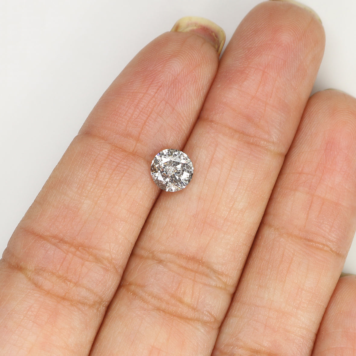 0.84 CT Natural Loose Round Shape Diamond Salt And Pepper Round Cut Diamond 5.80 MM Natural Loose Diamond Round Brilliant Cut Diamond LQ8171