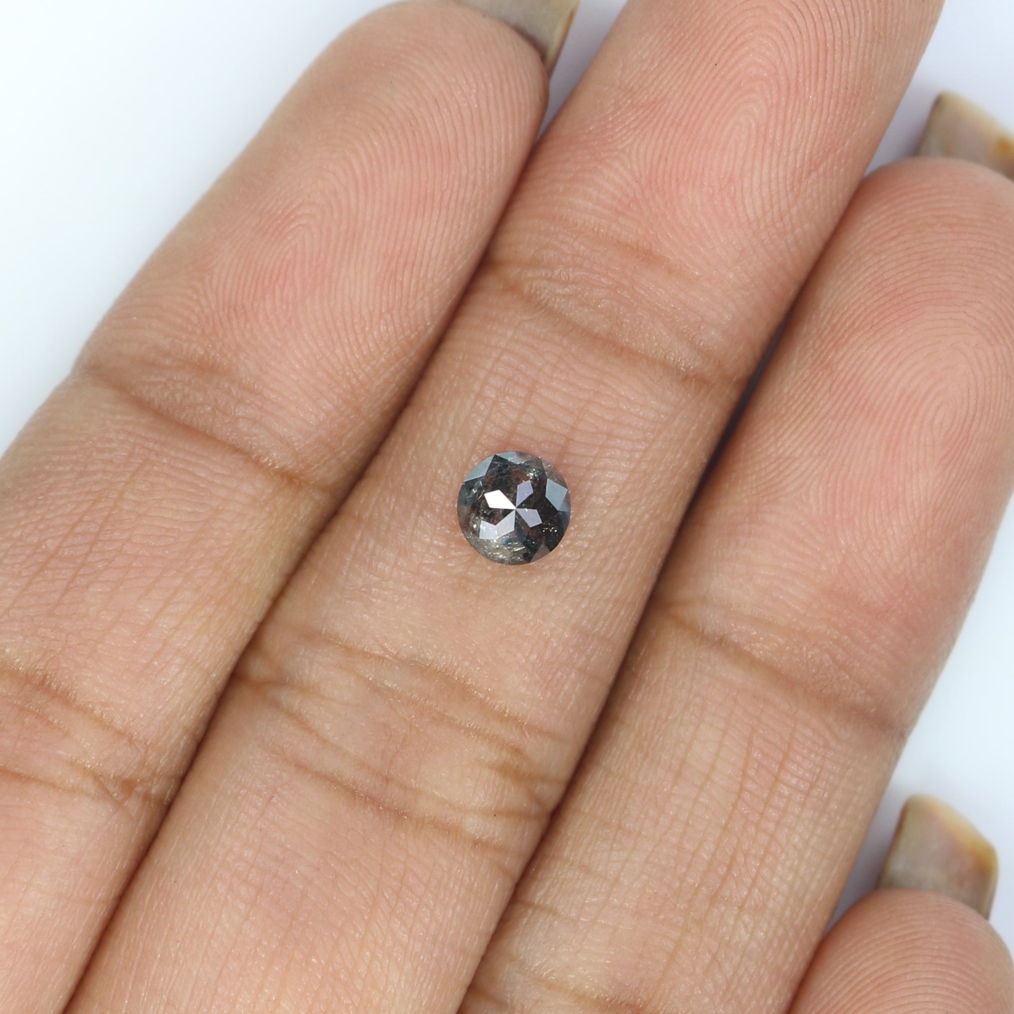 0.51 CT Natural Loose Round Rose Cut Diamond Salt And Pepper Round Shape Diamond 4.85 MM Natural Loose Diamond Round Rose Cut Diamond QL2778