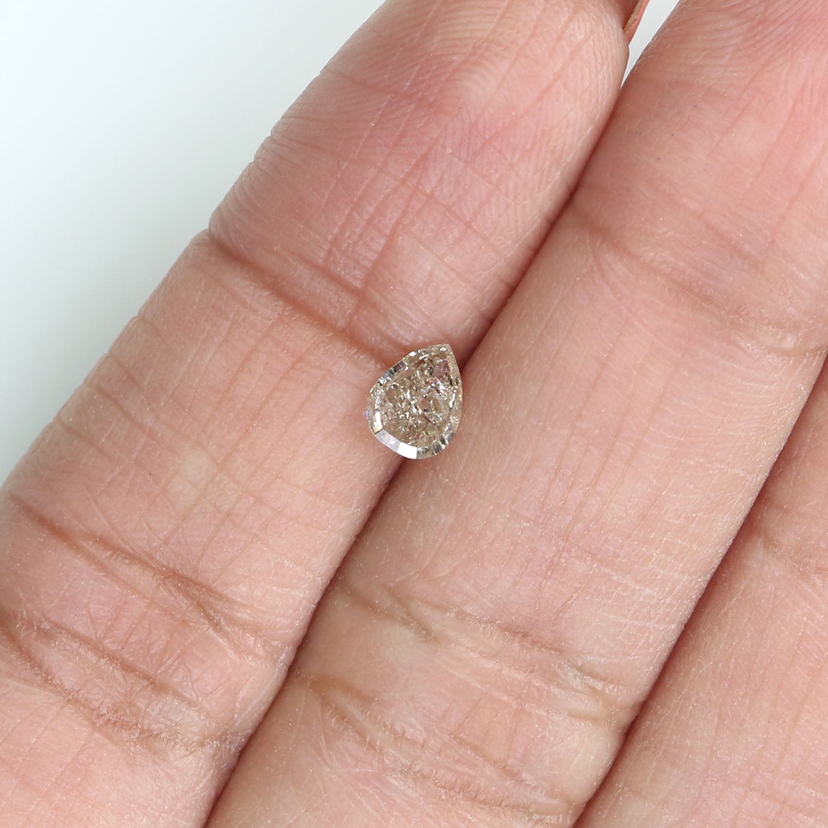 0.36 CT Natural Loose Pear Shape Diamond Grey Color Pear Diamond 5.40 MM Natural Loose Grey Color Diamond Pear Brilliant Cut Diamond KQ117