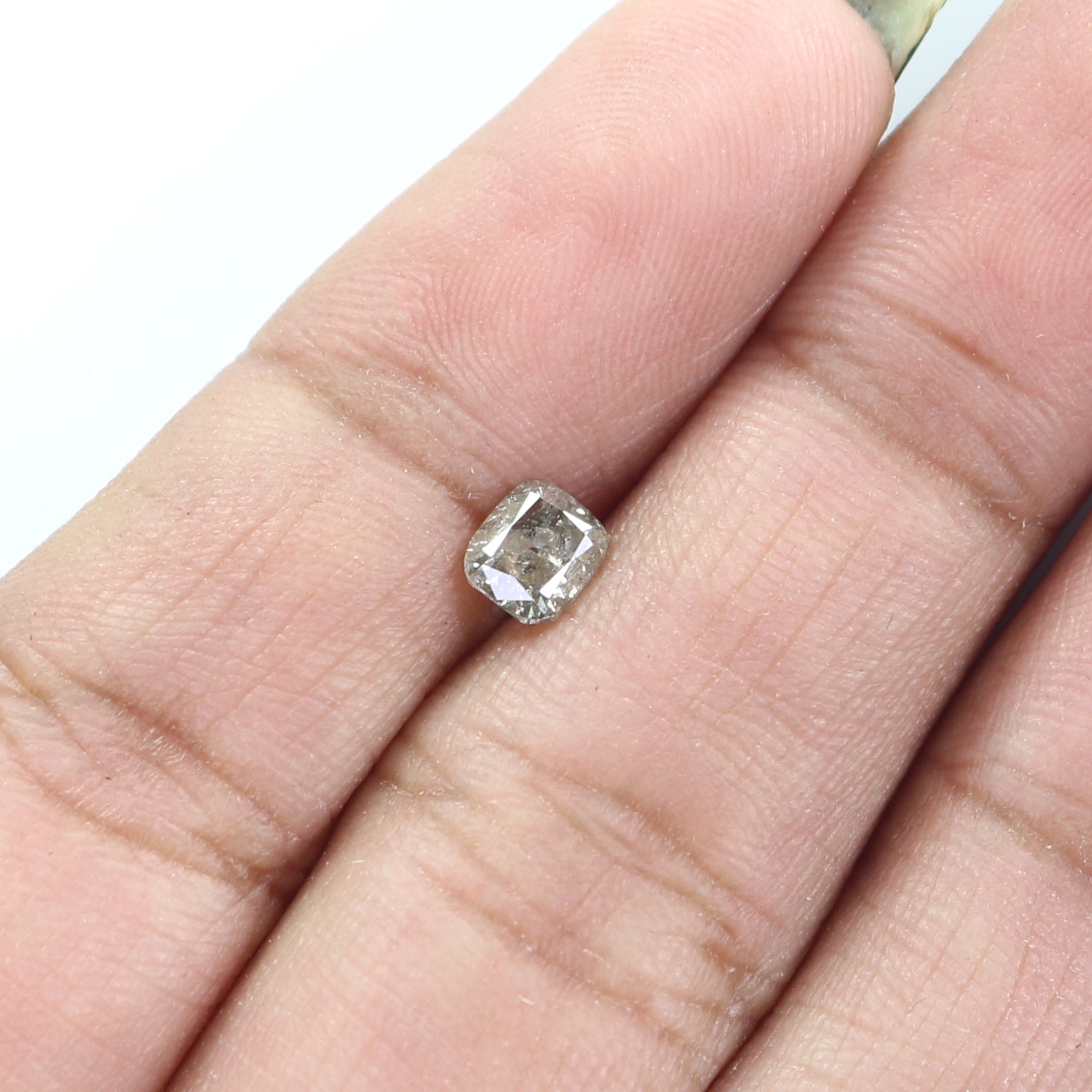 0.51 CT Natural Loose Cushion Shape Diamond Grey Color Cushion Cut Diamond 4.60 MM Natural Grey Color Cushion Brilliant Cut Diamond KQ1812