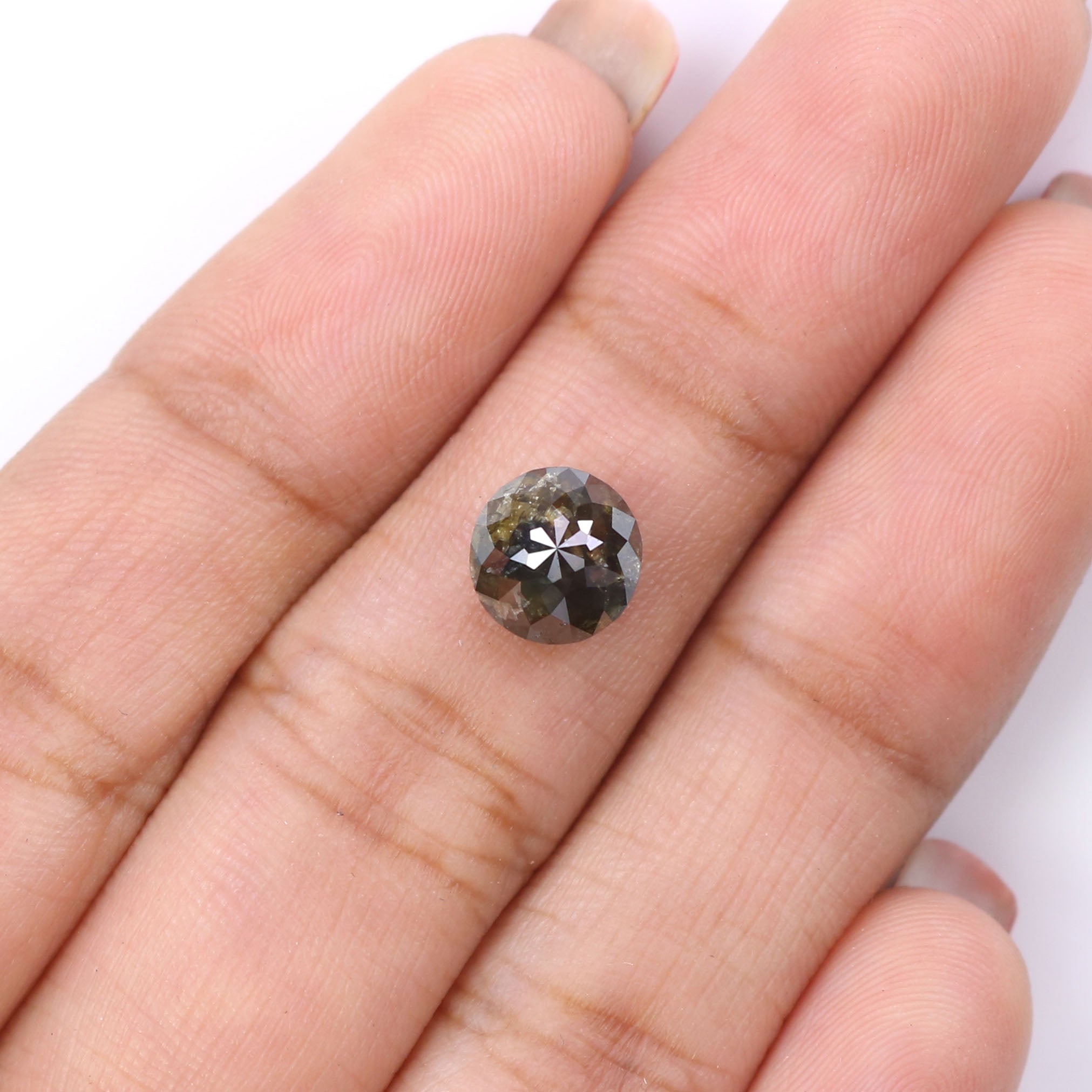 1.51 CT Natural Loose Round Rose Cut Diamond Brown Color Round Cut Diamond 7.30 MM Natural Loose Diamond Round Rose Cut Shape Diamond KQ2530