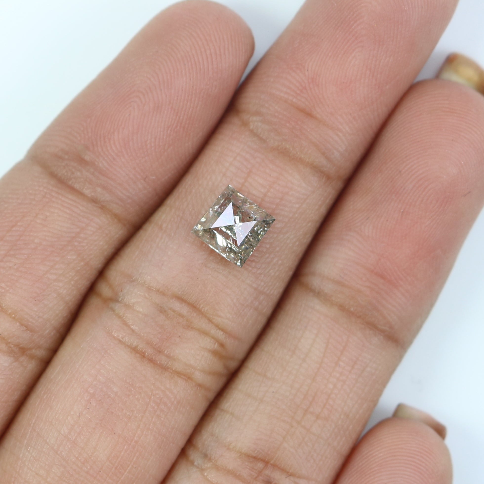 1.05 CT Natural Loose Square Shape Diamond White - H Square Cut Diamond 5.60 MM Natural Loose White Diamond Square Rose Cut Diamond LQ2580