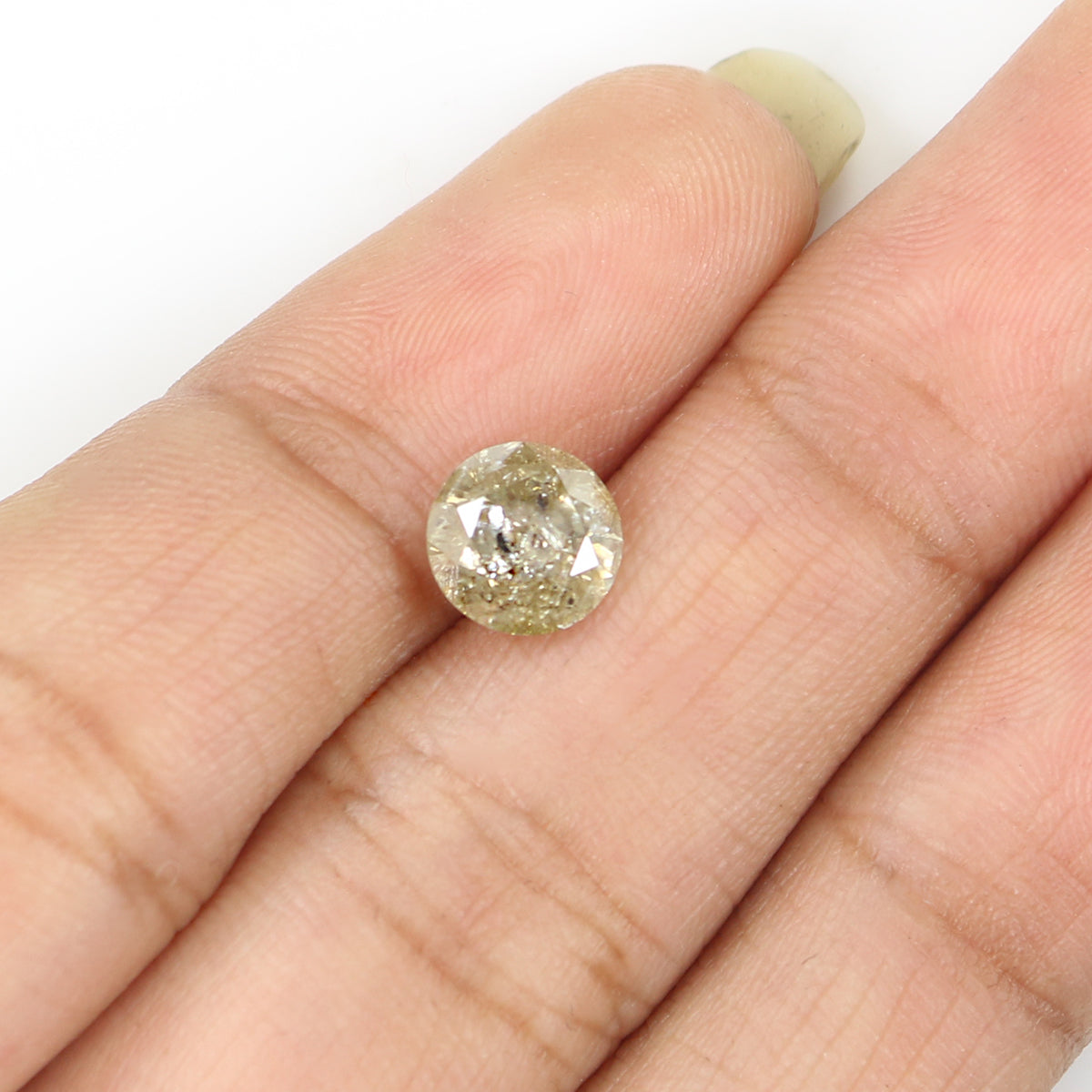 1.33 Ct Natural Loose Round Shape Diamond Brown Color Round Diamond 6.80 MM Natural Loose Brown Diamond Round Brilliant Cut Diamond LQ402