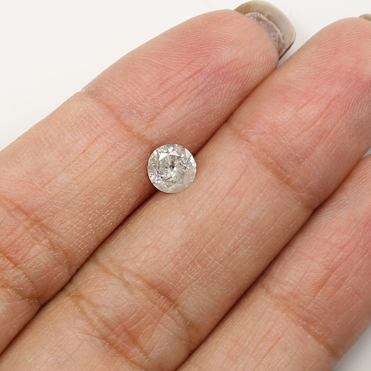 0.55 Ct Natural Loose Round Shape Diamond Milky White Color Round Cut Diamond 5.40 MM Natural White Color Round Brilliant Cut Diamond LQ7401