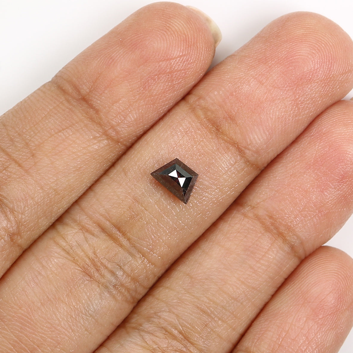 0.67 CT Natural Loose Antique Shape Diamond Salt And Pepper Antique Diamond 6.00 MM Natural Black Grey Color Antique Rose Cut Diamond LQ6534