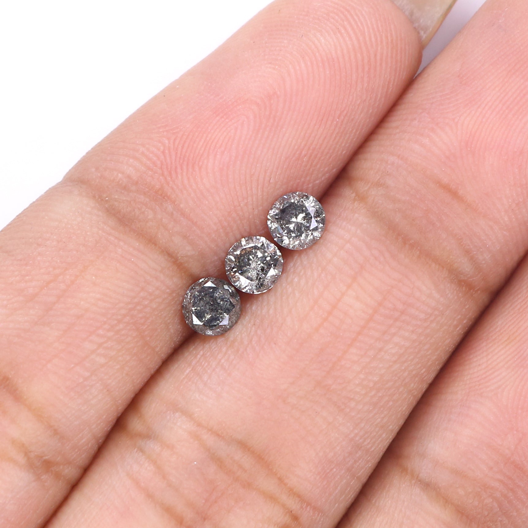 0.65 CT Natural Loose Round Shape Diamond Salt And Pepper Round Cut Diamond 3.60 MM Natural Loose Diamond Round Brilliant Cut Diamond LQ9080