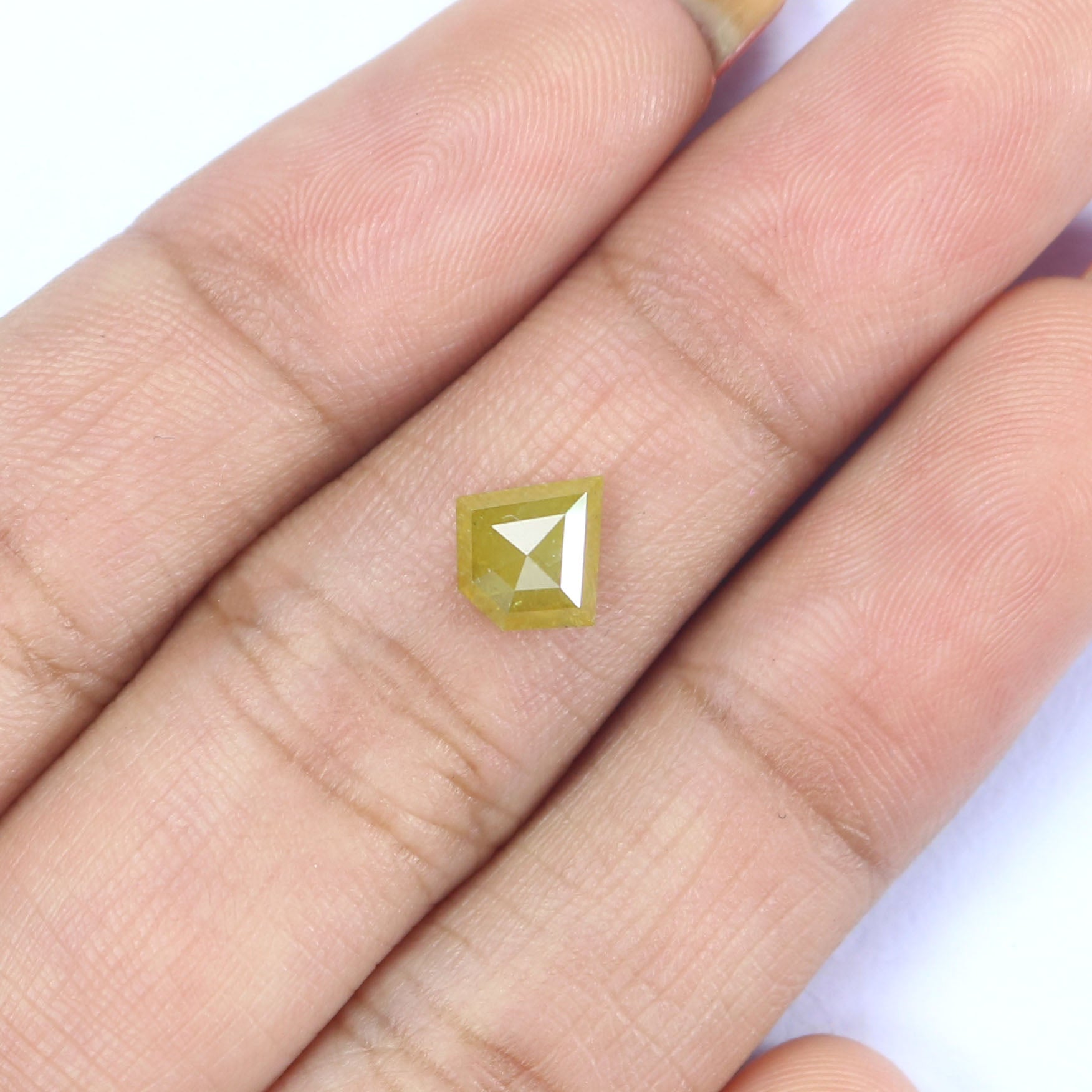 1.19 CT Natural Loose Shield Shape Diamond Yellow Color Shield Cut Diamond 7.30 MM Natural Loose Diamond Shield Rose Cut Diamond LQ9638