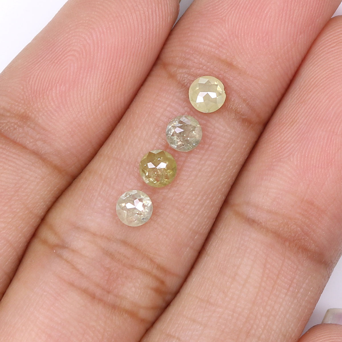 0.90 CT Natural Loose Round Rose Cut Diamond Yellow Color Round Shape Diamond 3.50 MM Natural Loose Grey Color Round Rose Cut Diamond LQ5038