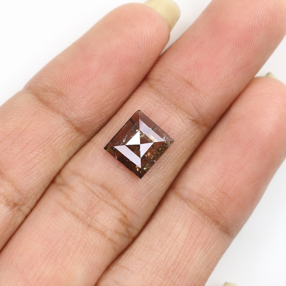 1.30 CT Natural Loose Square Shape Diamond Brown Color Square Cut Diamond 8.00 MM Natural Loose Diamond Square Shape Rose Cut Diamond LQ7433