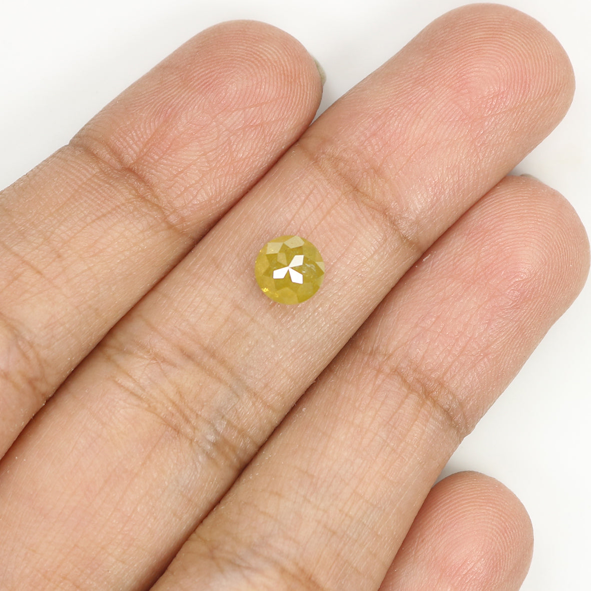 1.10 CT Natural Loose Round Rose Cut Diamond Yellow Color Round Shape Diamond 5.80 MM Natural Yellow Color Round Rose Cut Diamond LQ8369