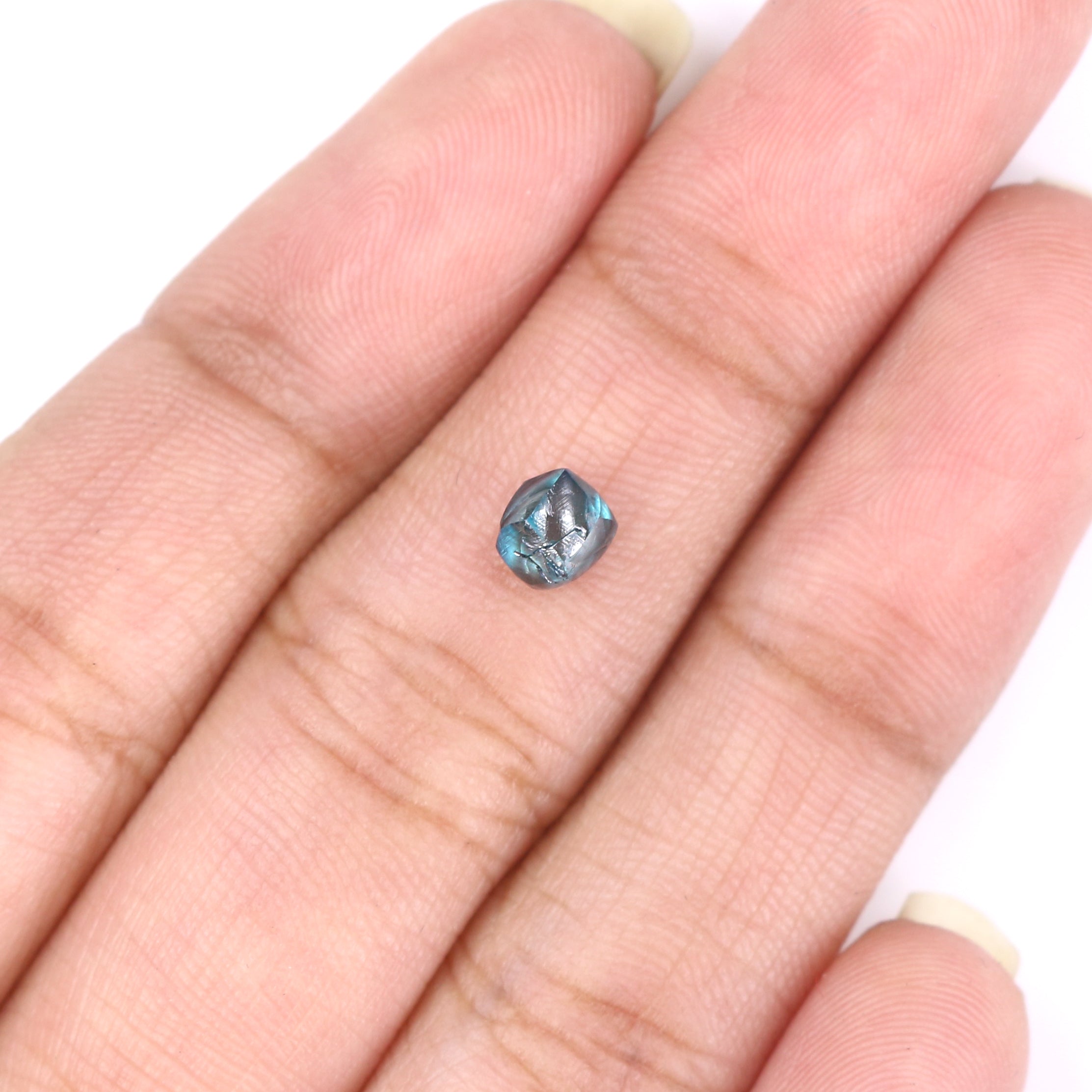 0.81 CT Natural Loose Rough Shape Diamond Blue Color Rough Cut Diamond 5.45 MM Natural Loose Blue Diamond Rough Crystal Cut Diamond QL2228