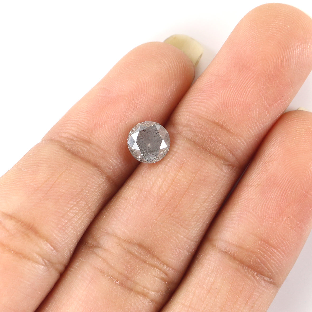 1.07 CT Natural Loose Round Shape Diamond Salt And Pepper Round Cut Diamond 6.00 MM Natural Loose Diamond Round Brilliant Cut Diamond LQ9106