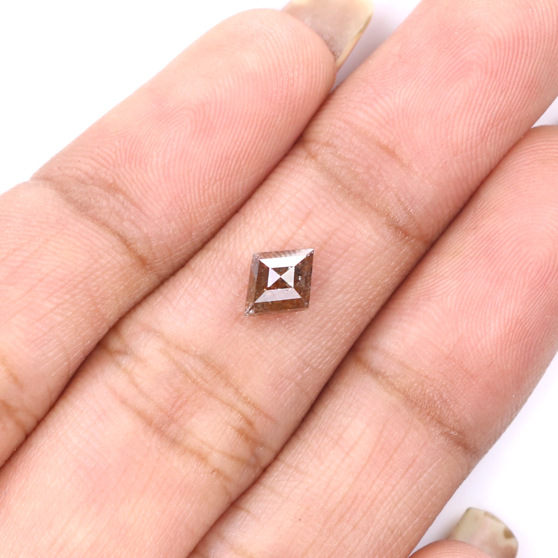 0.69 CT Natural Loose Kite Shape Diamond Brown Color Kite Shape Diamond 6.95 MM Natural Loose Diamond Brown Kite Rose Cut Diamond LQ7549