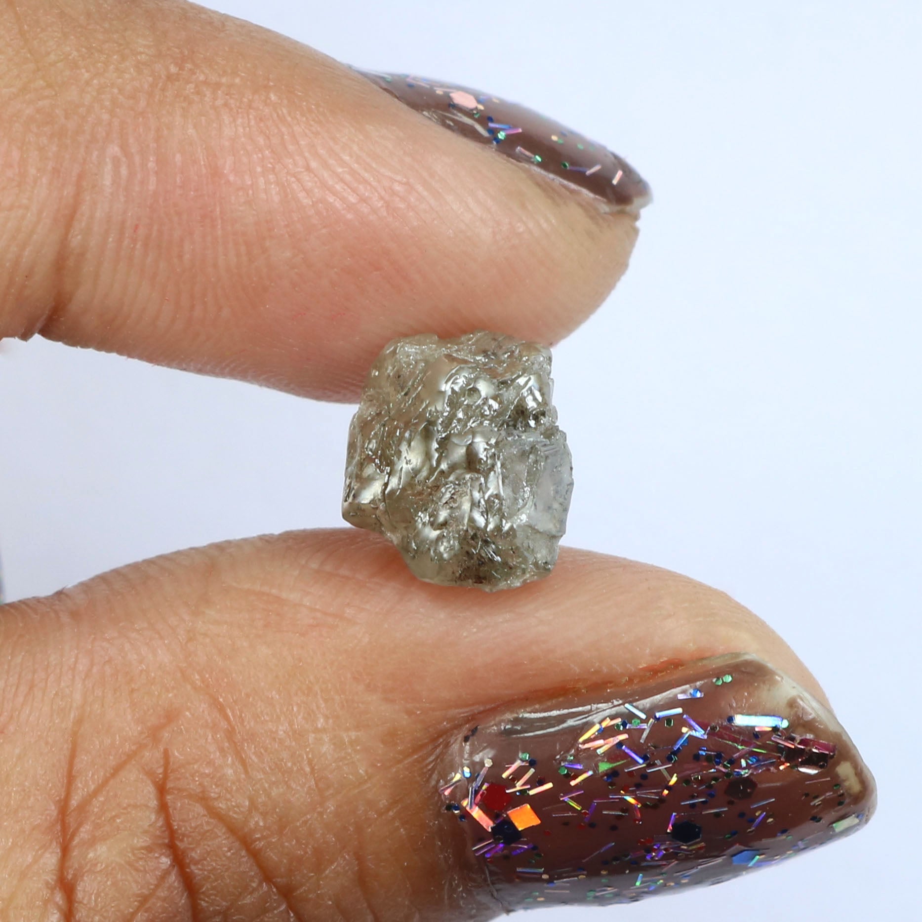 2.79 CT Natural Loose Diamond Rough Brown Color I3 Clarity 9.70 MM KDL9030