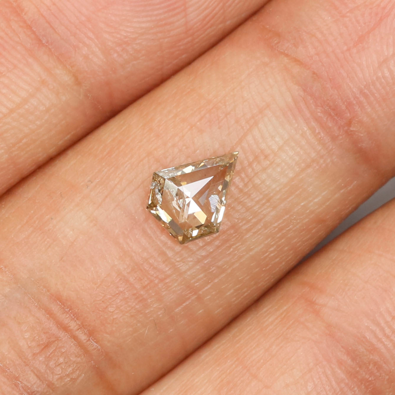 0.69 CT Natural Loose Shield Shape Diamond Brown Color Shield Cut Diamond 5.20 MM Natural Loose Brown Color Shield Rose Cut Diamond LQ4975