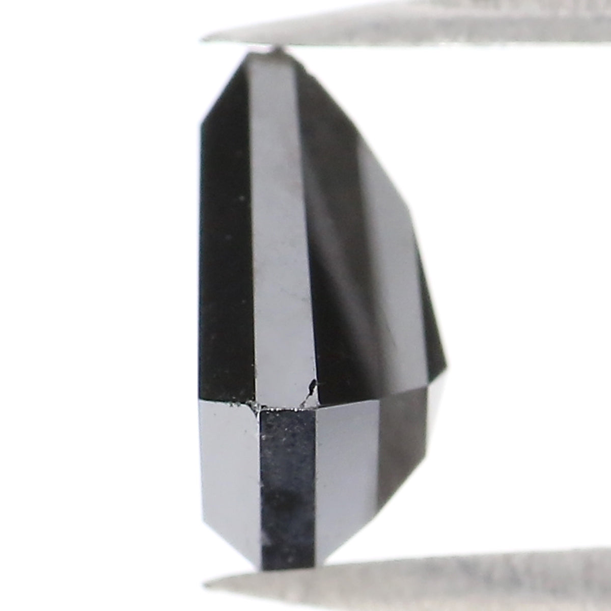 1.40 CT Natural Loose Shield Shape Diamond Black Color Shield Cut Diamond 7.40 MM Natural Black Color Diamond Shield Rose Cut Diamond LQ9698