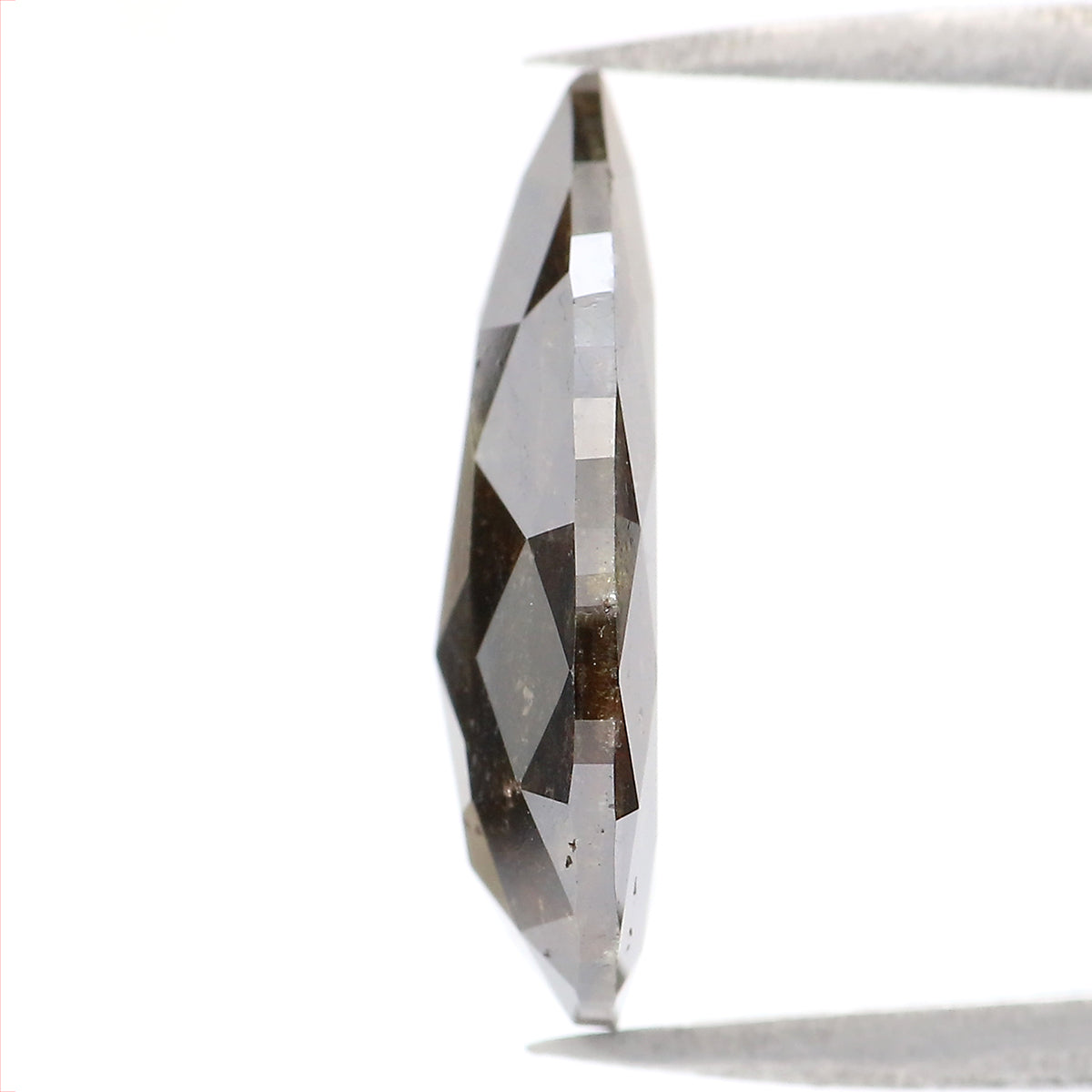 4.00 CT Natural Loose Pear Shape Diamond Black Brown Color Pear Rose Cut Diamond 15.00 MM Natural Loose Black Brown Pear Cut Diamond QL2183