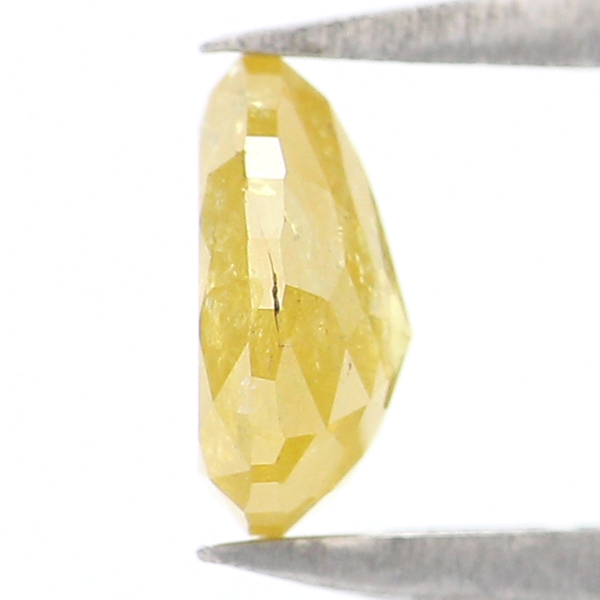 0.57 CT Natural Loose Pear Shape Diamond Yellow Color Pear Cut Diamond 5.90 MM Natural Loose Yellow Color Pear Rose Cut Diamond KQ2500