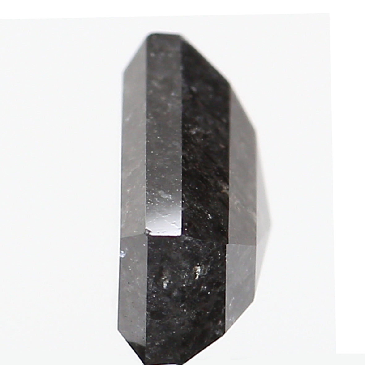 1.31 Ct Natural Loose Shield Shape Diamond Salt And Pepper Shield Cut Diamond 6.50 MM Black Gray Color Shield Shape Rose Cut Diamond QL254