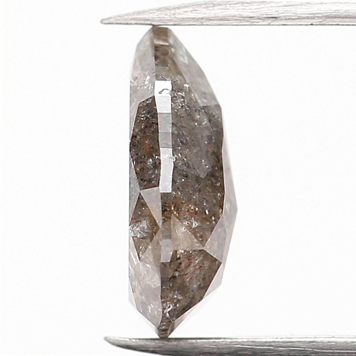 0.61 CT Natural Loose Pear Shape Diamond Grey Color Pear Cut Diamond 6.75 MM Natural Loose Brown Color Diamond Pear Rose Cut Diamond KQ2332