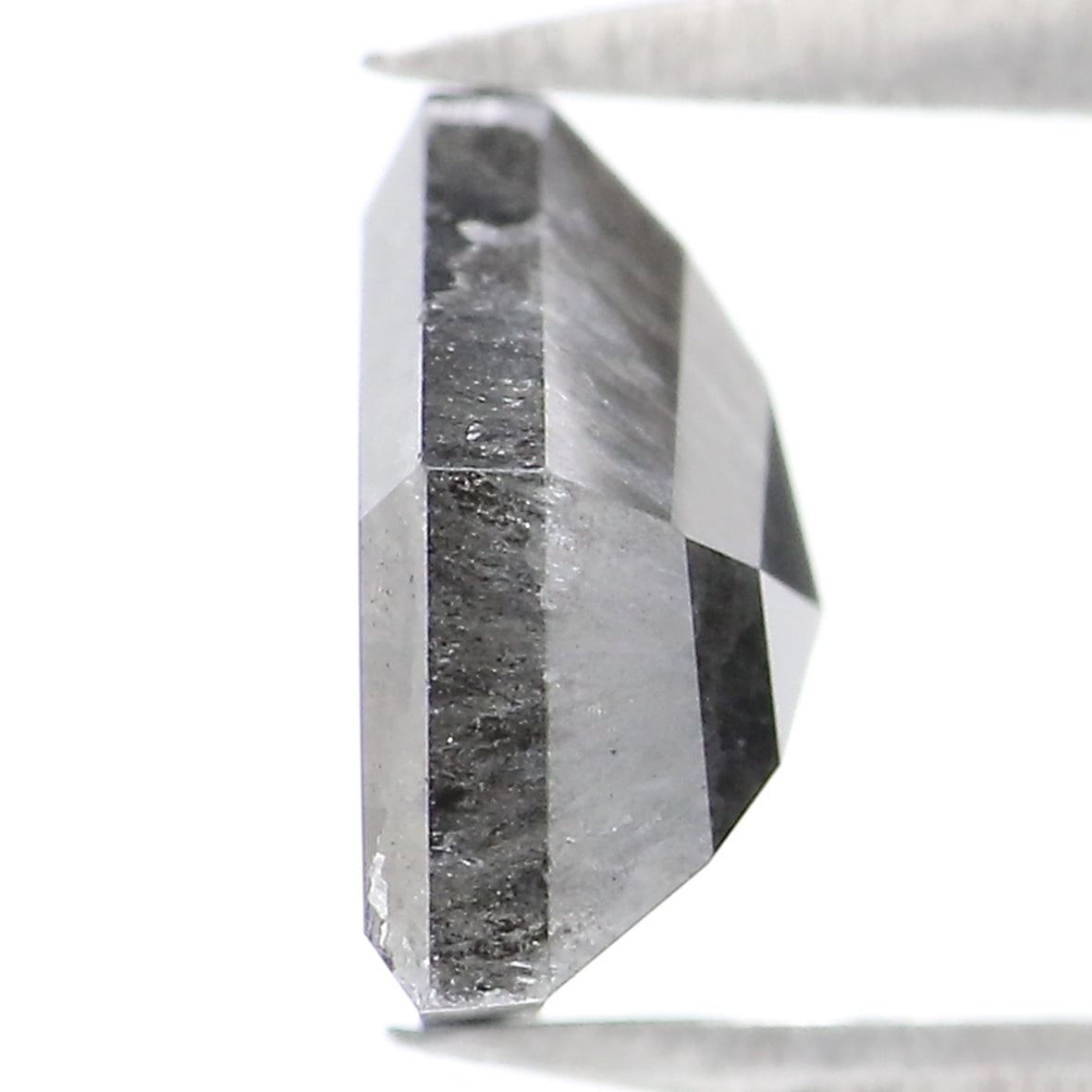 2.70 CT Natural Loose Antique Cut Diamond Black Grey Color Antique Shape Diamond 7.85 MM Natural Loose Antique Shape Rose Cut Diamond LQ8254