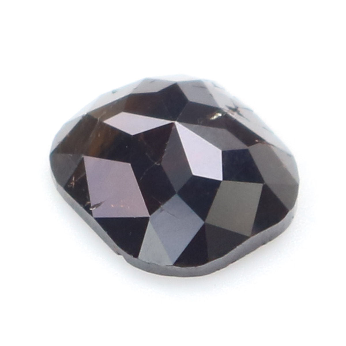 Natural Loose Cushion Brown Black Color Diamond 0.75 CT 6.10 MM Cushion Shape Rose Cut Diamond KR822