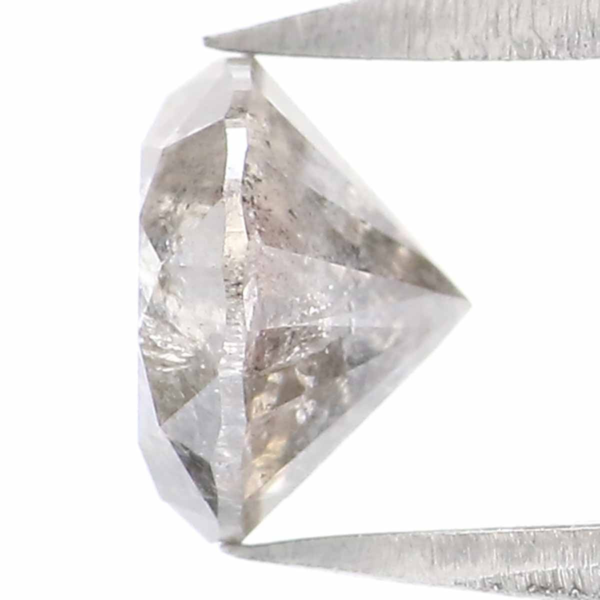 0.95 CT Natural Loose Round Shape Diamond Black Grey Color Round Shape Diamond 5.90 MM Salt And Pepper Round Brilliant Cut Diamond LQ2354