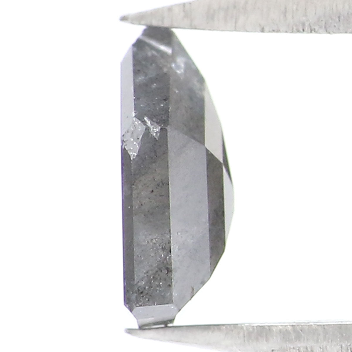 0.80 Ct Natural Loose Shield Shape Diamond Salt And Pepper Shield Diamond 6.75 MM Natural Black Grey Color Shield Rose Cut Diamond LQ8190