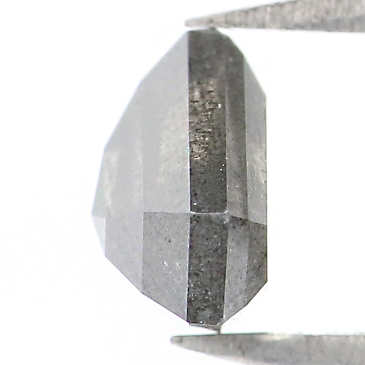 0.87 CT Natural Loose Shield Diamond Black Grey Color Diamond 5.40 MM Natural Loose Diamond Salt And Pepper Shield Rose Cut Diamond QL1942