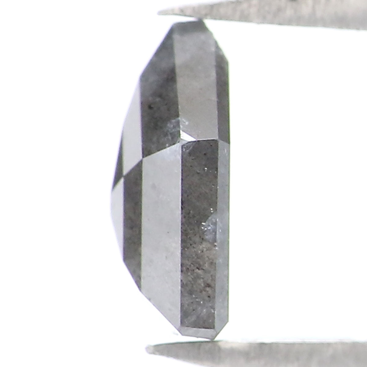 0.80 Ct Natural Loose Shield Shape Diamond Salt And Pepper Shield Diamond 6.75 MM Natural Black Grey Color Shield Rose Cut Diamond LQ8190