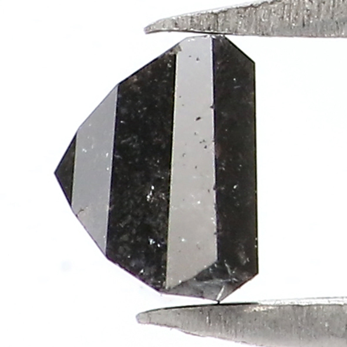 0.67 CT Natural Loose Antique Shape Diamond Salt And Pepper Antique Diamond 6.00 MM Natural Black Grey Color Antique Rose Cut Diamond LQ6534