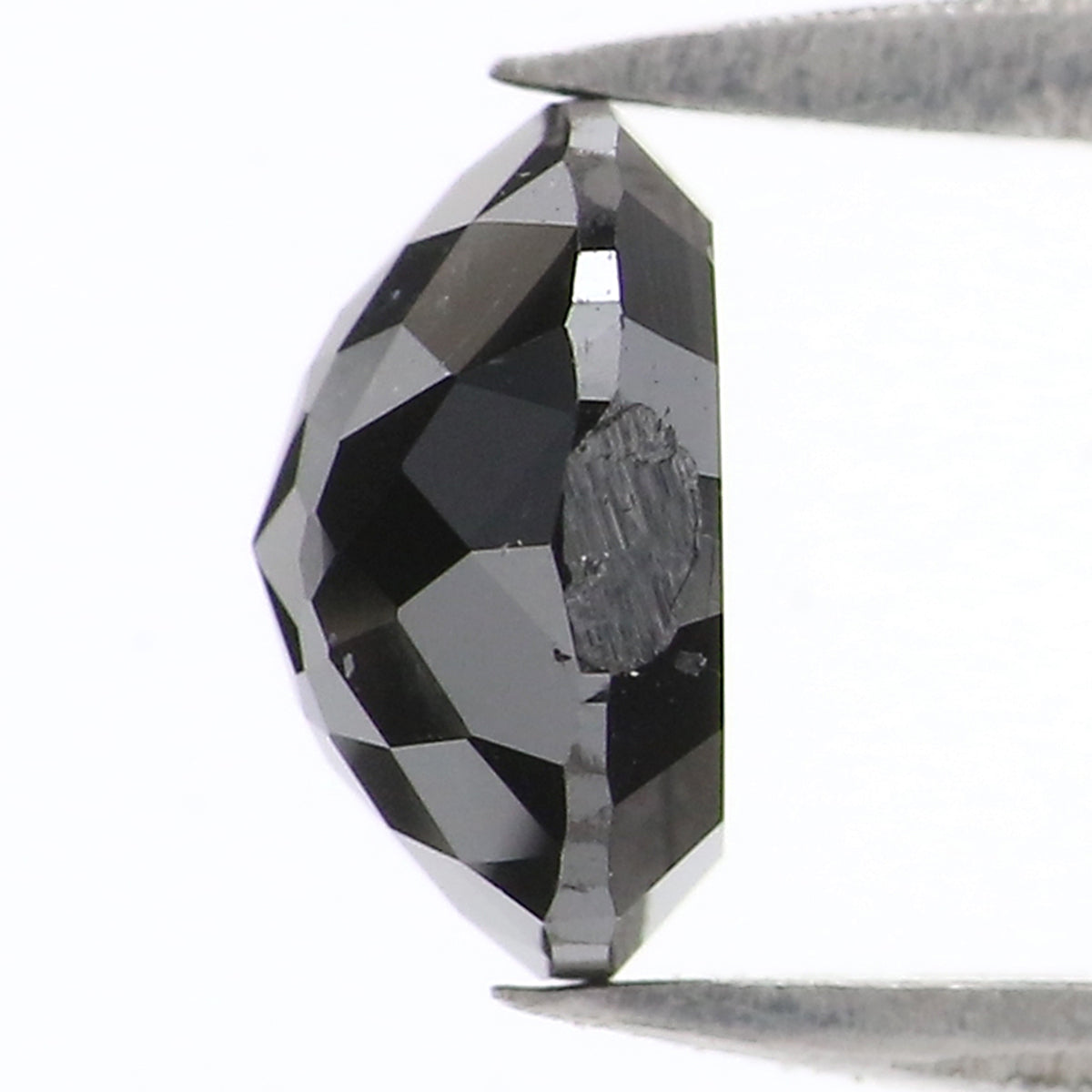 1.26 CT Natural Loose Round Rose Cut Diamond Black Color Round Shape Diamond 6.60 MM Natural Loose Black Color Round Rose Cut Diamond KQ1843