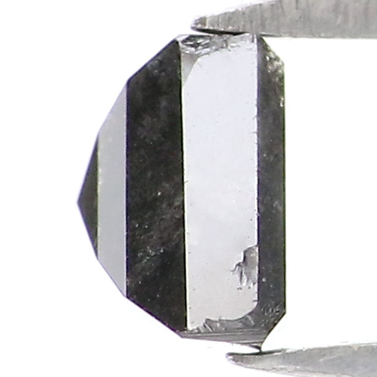 0.68 CT Natural Loose Antique Shape Diamond Salt And Pepper Antique Diamond 5.85 MM Natural Black Grey Color Antique Rose Cut Diamond LQ8188