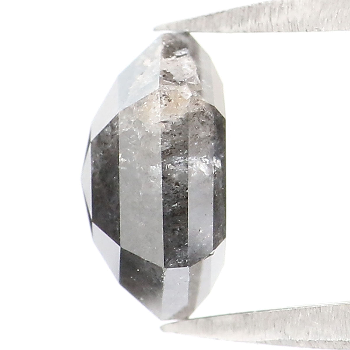 1.35 CT Natural Loose Hexagon Shape Diamond Salt And Pepper Hexagon Shape Diamond 7.25 MM Black Grey Color Hexagon Rose Cut Diamond LQ2288