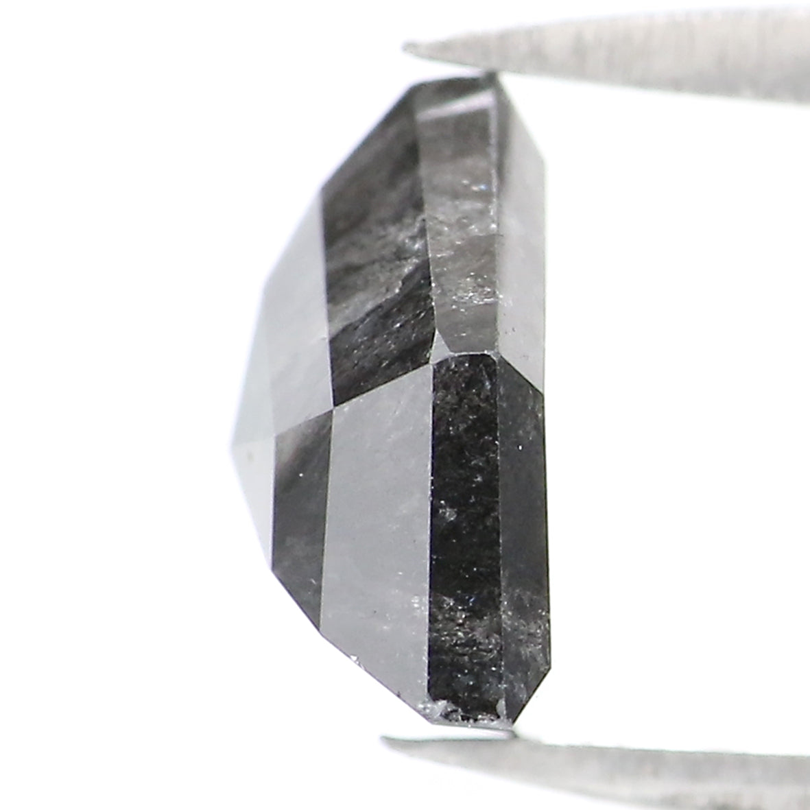 2.70 CT Natural Loose Antique Cut Diamond Black Grey Color Antique Shape Diamond 7.85 MM Natural Loose Antique Shape Rose Cut Diamond LQ8254