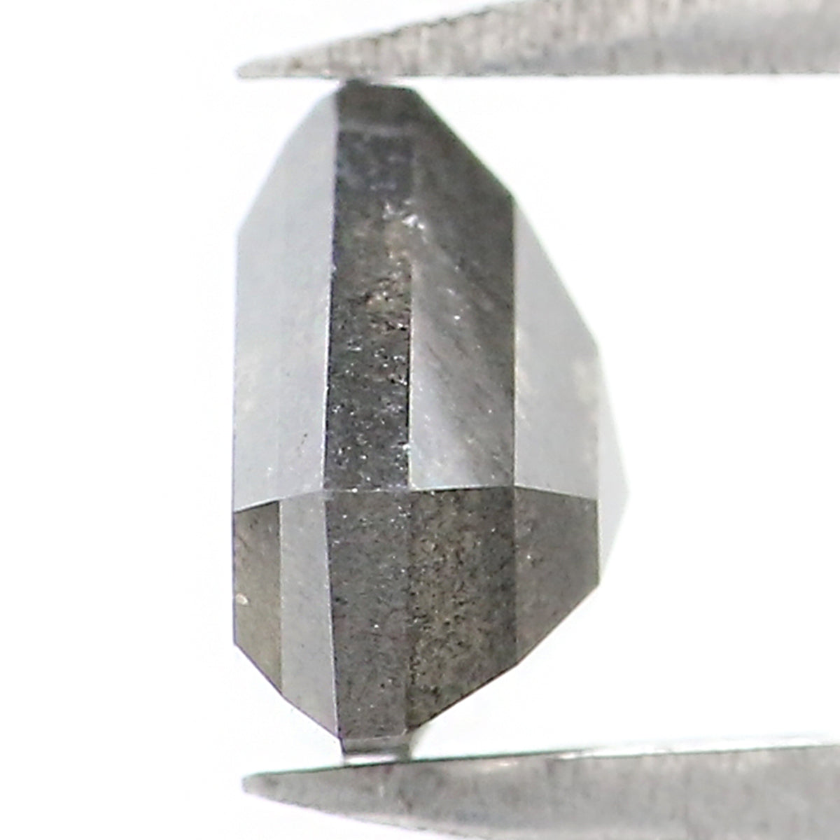 0.87 CT Natural Loose Shield Diamond Black Grey Color Diamond 5.40 MM Natural Loose Diamond Salt And Pepper Shield Rose Cut Diamond QL1942