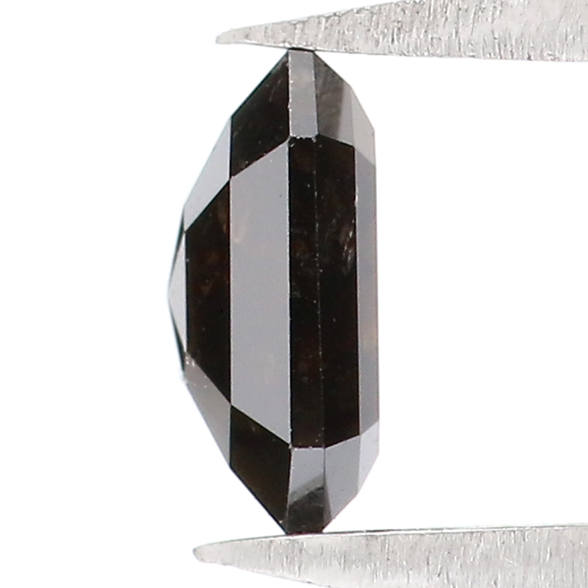 0.78 CT Natural Loose Emerald Shape Diamond Brown Color Emerald Diamond 6.00 MM Natural Loose Black Color Emerald Rose Cut Diamond LQ7974