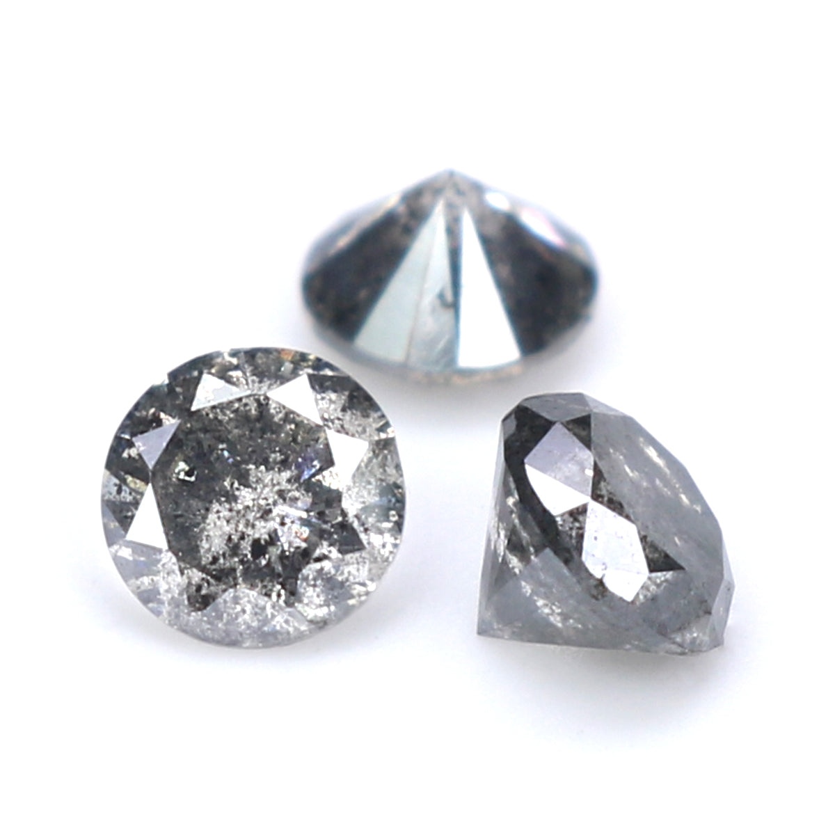 0.65 CT Natural Loose Round Shape Diamond Salt And Pepper Round Cut Diamond 3.60 MM Natural Loose Diamond Round Brilliant Cut Diamond LQ9080