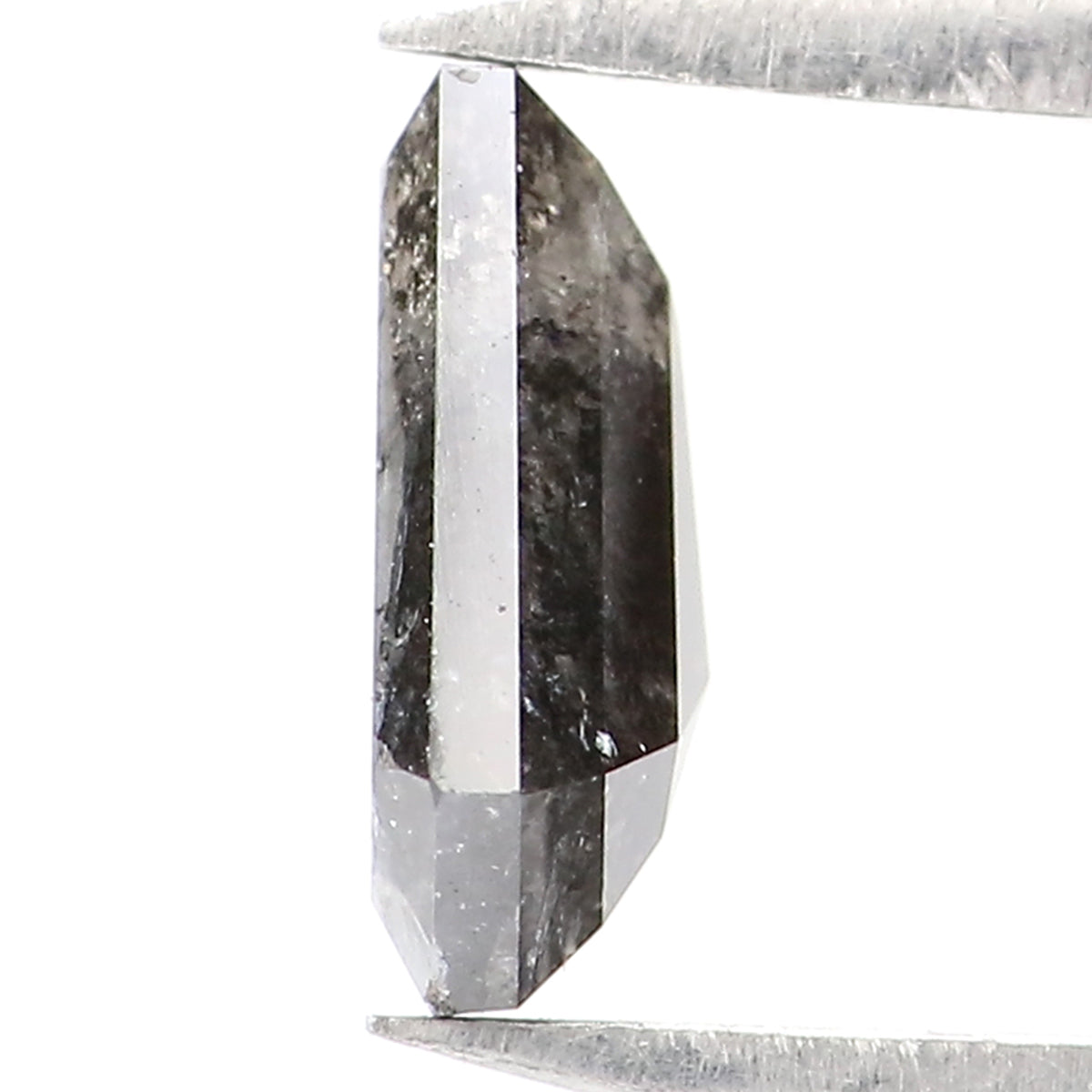 0.70 CT Natural Loose Coffin Shape Diamond Salt And Pepper Coffin Shape Diamond 6.75 MM Black Grey Color Coffin Rose Cut Diamond QL1853