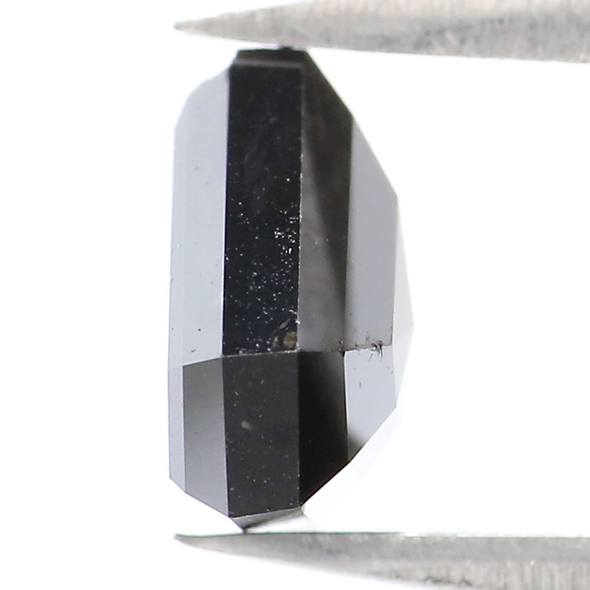 2.08 CT Natural Loose Shield Shape Diamond Black Color Shield Rose Cut Diamond 7.55 MM Natural Loose Shield Shape Black Color Diamond LQ9188