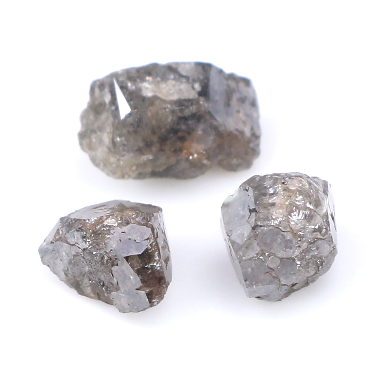 2.46 CT Natural Loose Rough Cut Diamond Salt And Pepper Rough Diamond 5.65 MM Natural Black Grey Diamond Rough Irregular Cut Diamond QL1957