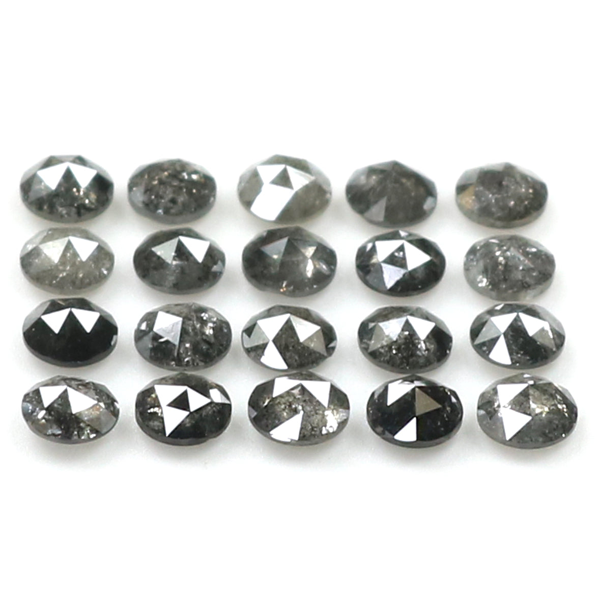 1.66 Ct Natural Loose Round Rose Cut Diamond Salt And Pepper Round Shape Diamond 2.70 MM Natural Black Grey Round Rose Cut Diamond LQ1936