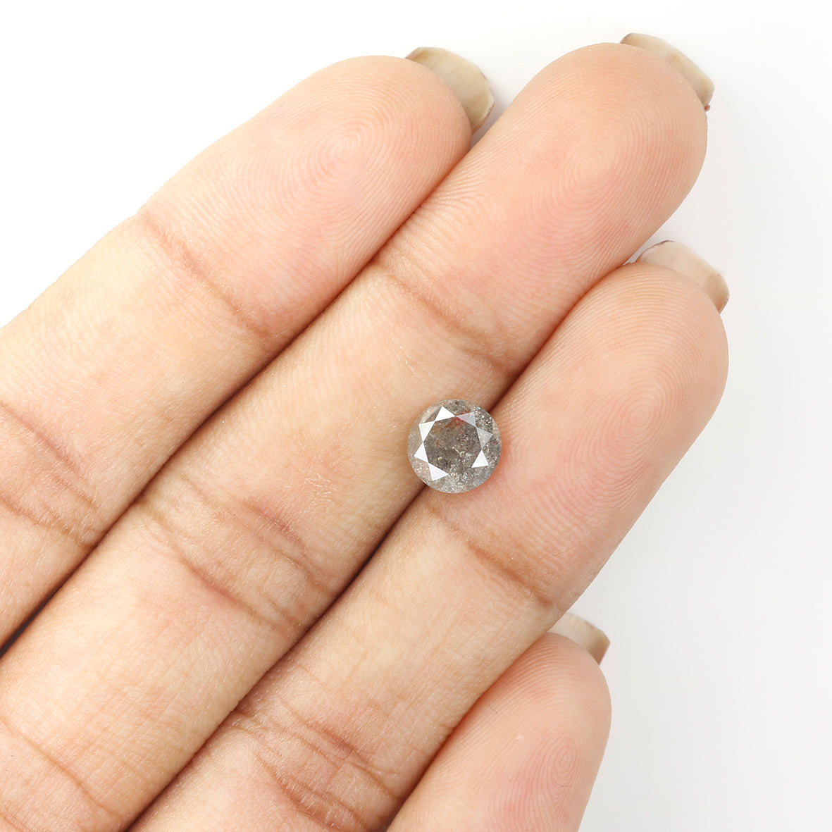 1.28 CT Natural Loose Round Shape Diamond Grey Color Round Cut Diamond 6.75 MM Natural Loose Grey Diamond Round Brilliant Cut Diamond LQ443