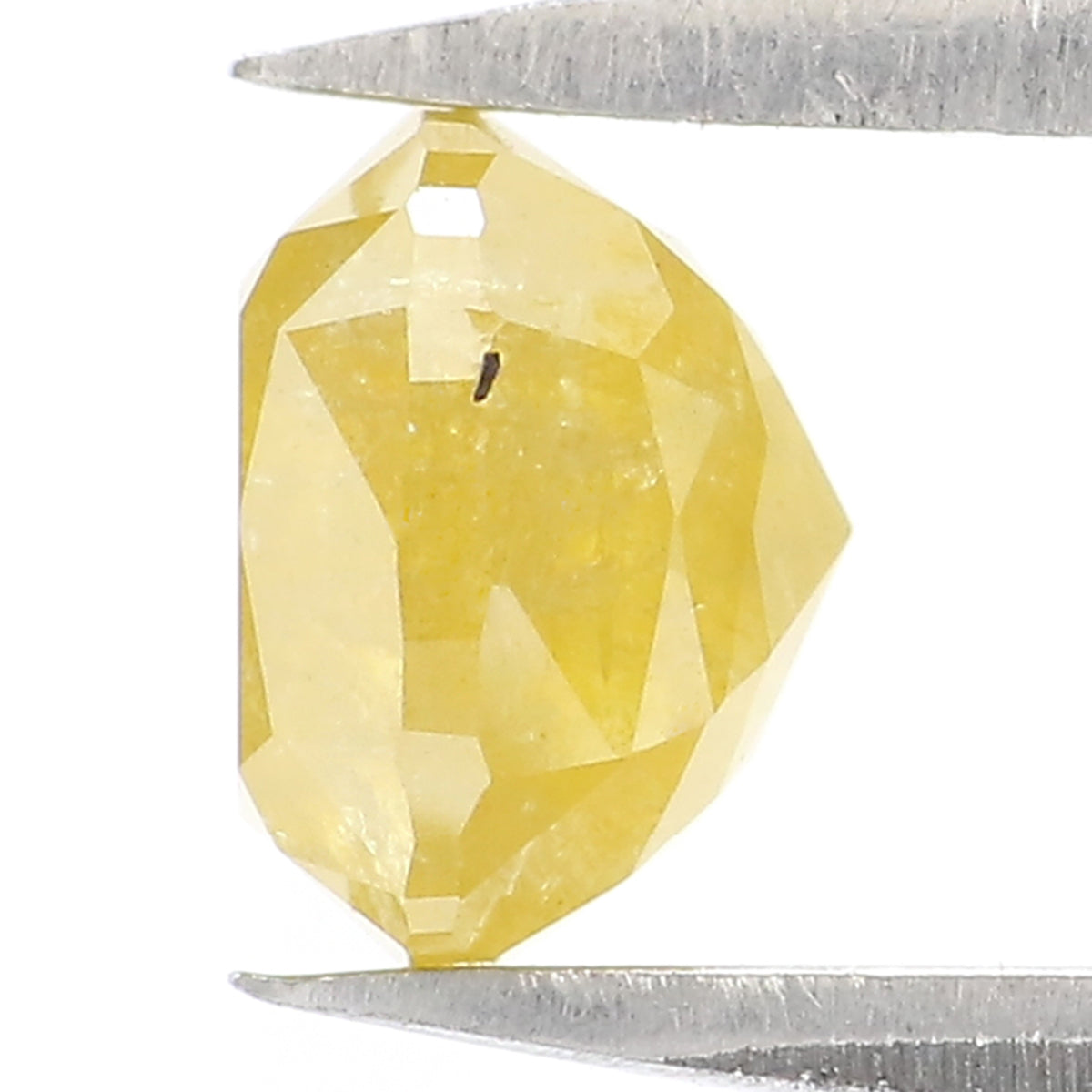 Natural Loose Cushion Yellow Color Diamond 1.35 CT 5.95 MM Cushion Shape Rose Cut Diamond L2146