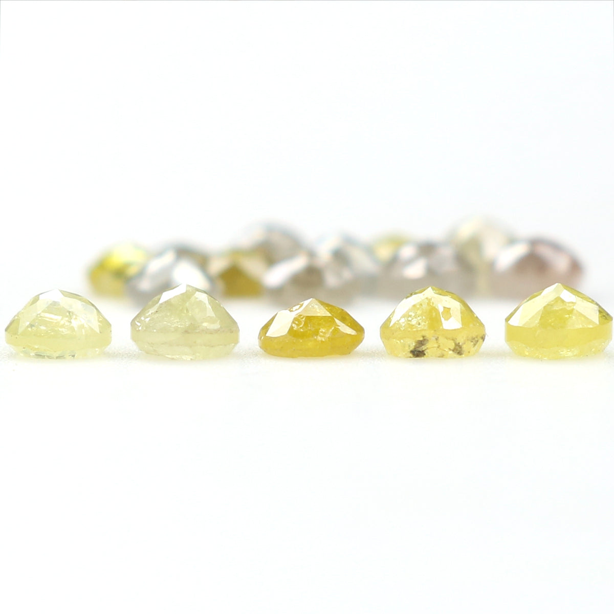 Natural Loose Rose Cut Diamond Yellow Grey Color 1.15 CT 2.40 MM Rose Cut Shape Diamond KR2437