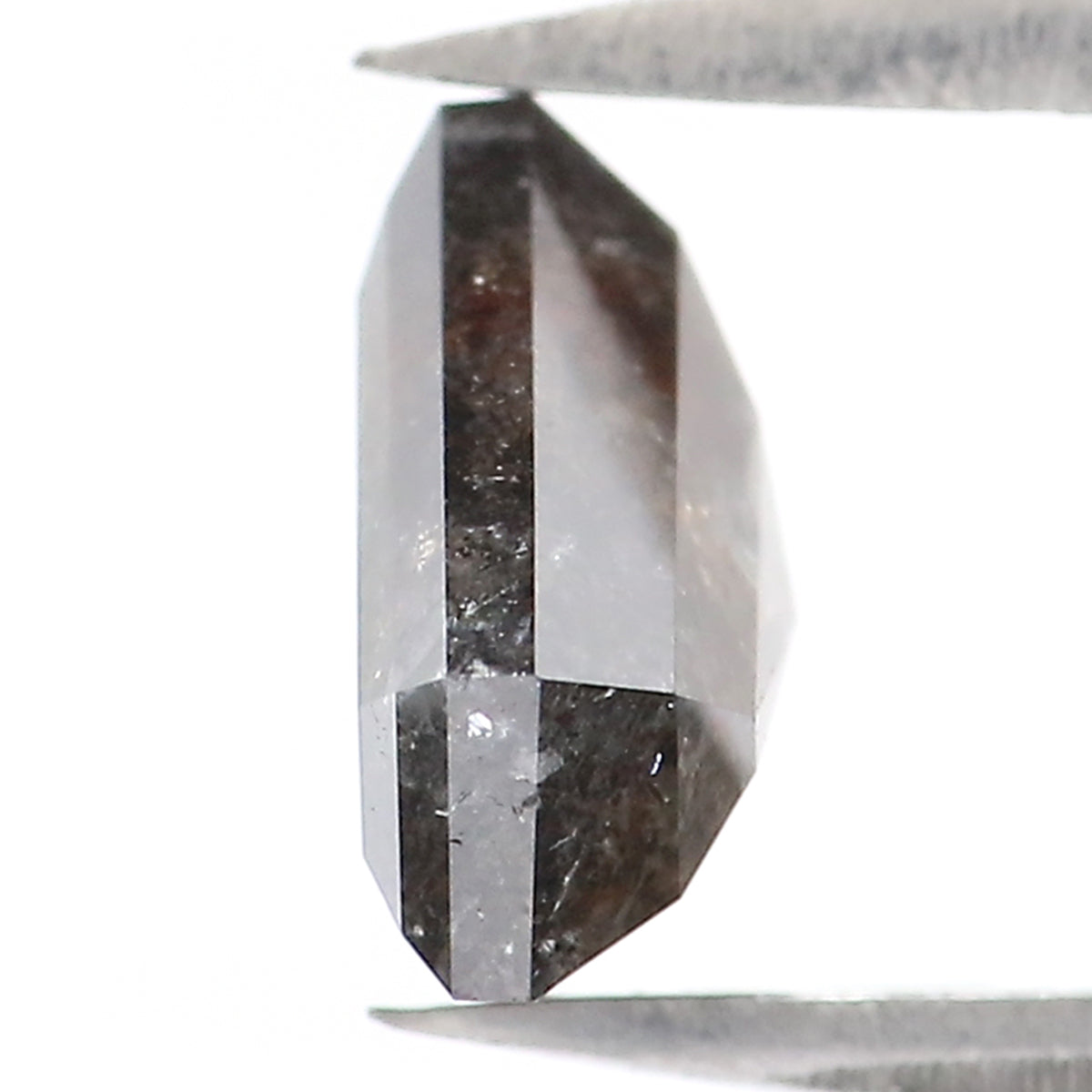 1.59 Ct Natural Loose Shield Shape Diamond Salt And Pepper Shield Cut Diamond 6.80 MM Black Gray Color Shield Shape Rose Cut Diamond LQ2300