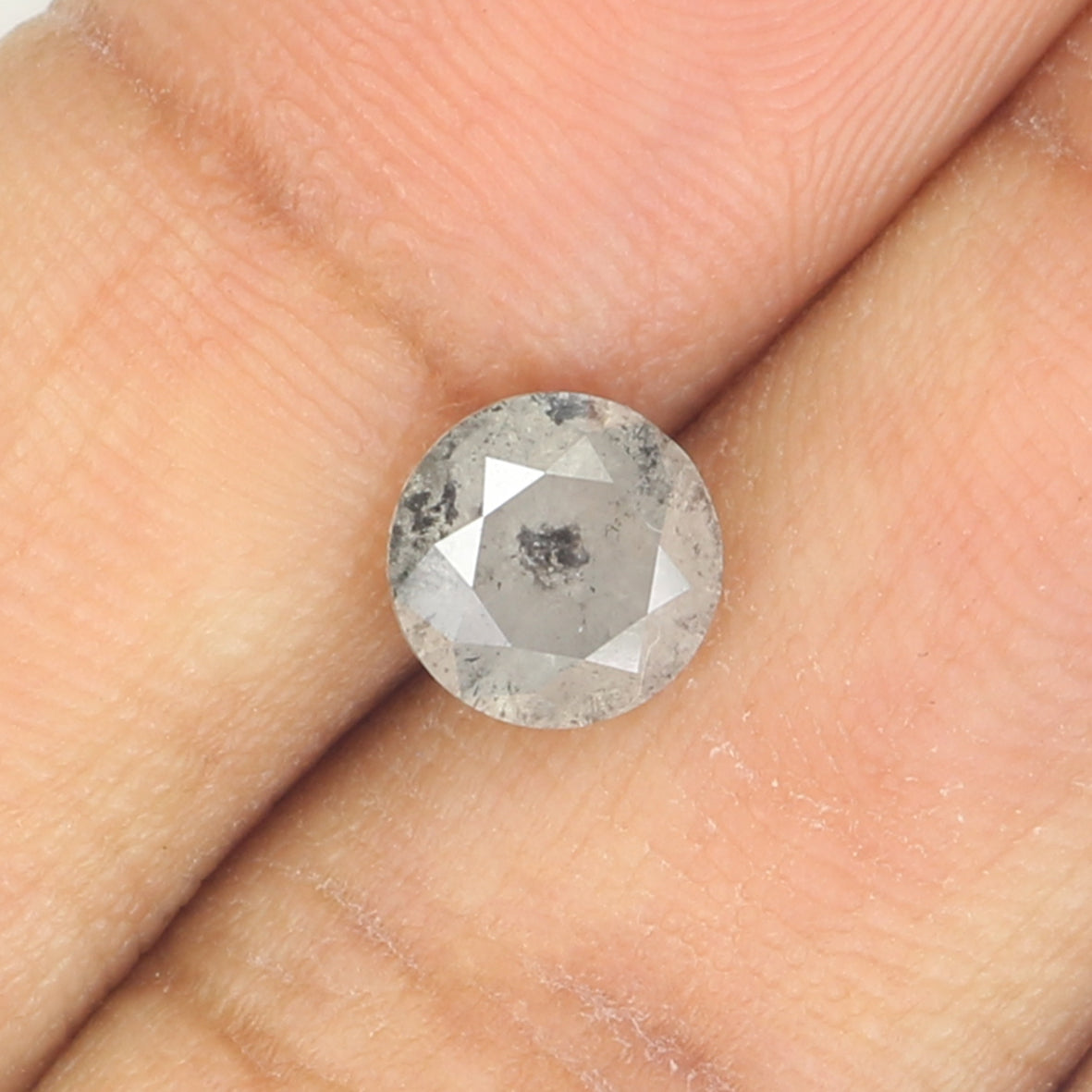 1.40 CT Natural Loose Round Shape Diamond Grey Color Round Cut Diamond 6.80 MM Natural Loose Grey Diamond Round Brilliant Cut Diamond LQ240