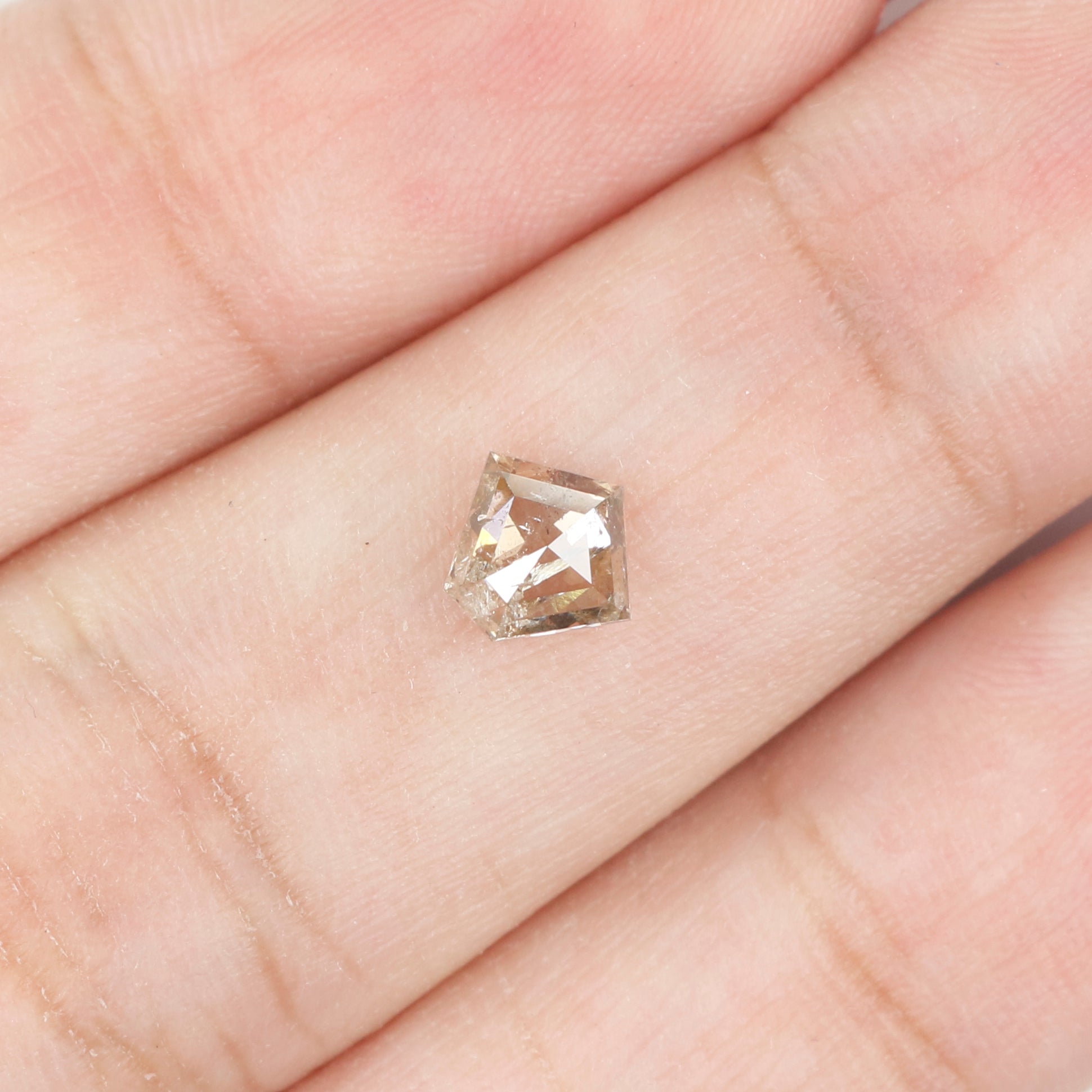 0.63 Ct Natural Loose Pentagon Shape Diamond Brown Color Pentagon Cut Diamond 5.70 MM Natural Brown Diamond Pentagon Rose Cut Diamond LQ044